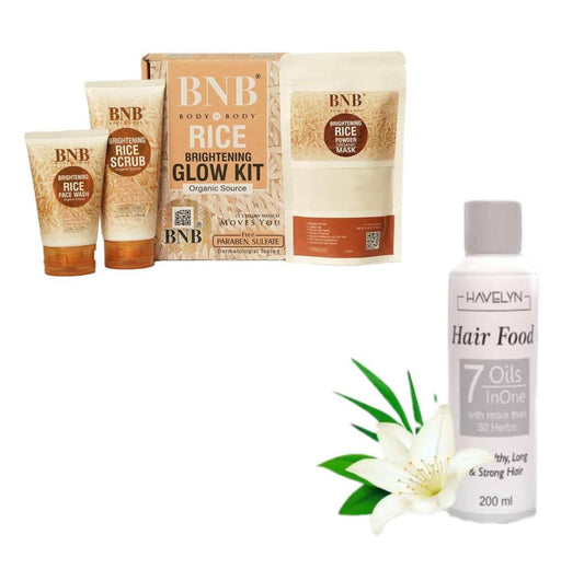 BNB Glow Kit Ultimate 4 in 1 Skincare & Haircare Bundle