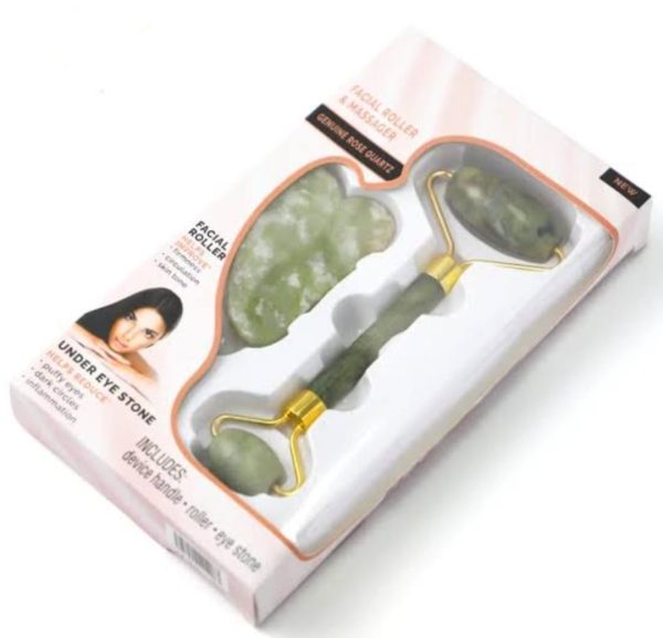 Flawless Jade Roller With Guasha (marble Stone)